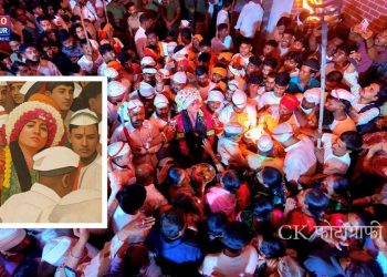 सोलापूर : हातात तलवार अन् चांदीची वाटी घेतलेल्या बाळबट्टलला पाहण्यासाठी वळसंगमध्ये हजारोंची गर्दी